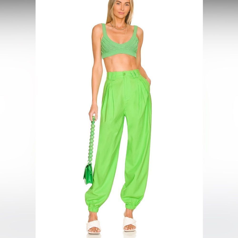 L’Academie Roux Pant in Lime Green.Size S
